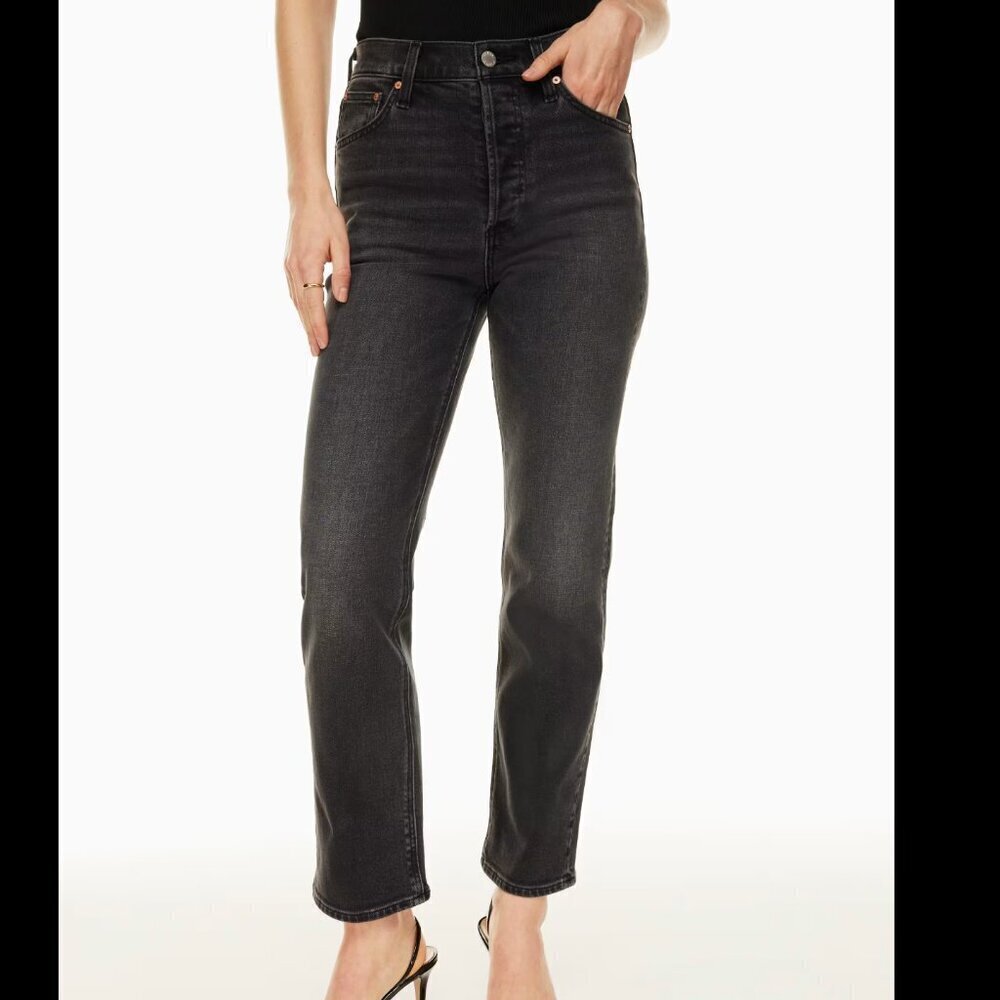 Aritzia Denim Forum The Arlo High Rise Straight Jeans